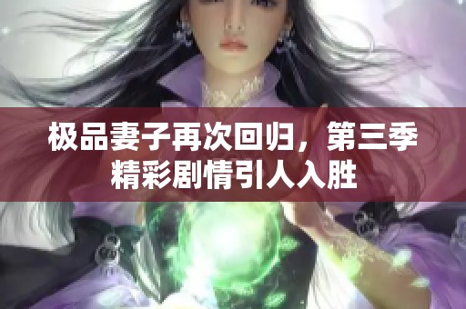 极品妻子再次回归，第三季精彩剧情引人入胜