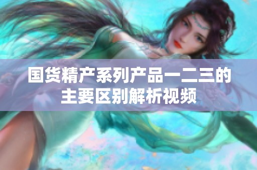 国货精产系列产品一二三的主要区别解析视频