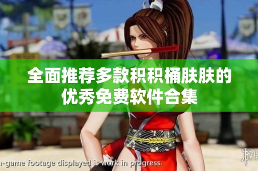 全面推荐多款积积桶肤肤的优秀免费软件合集