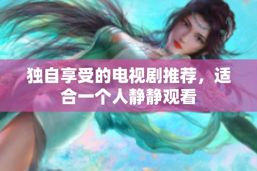 独自享受的电视剧推荐，适合一个人静静观看