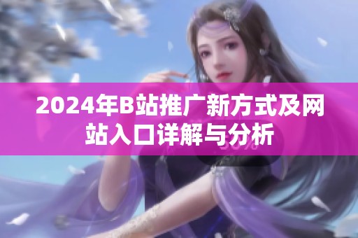 2024年B站推广新方式及网站入口详解与分析