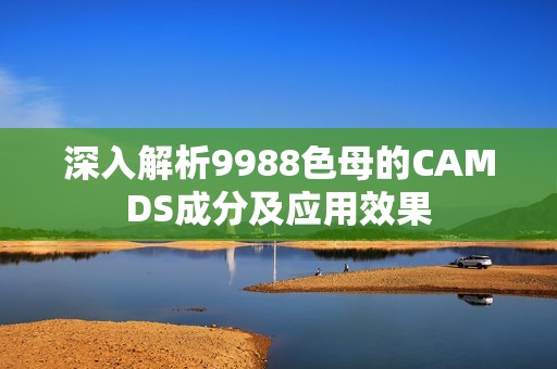 深入解析9988色母的CAMDS成分及应用效果