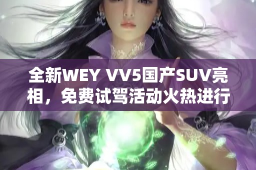 全新WEY VV5国产SUV亮相，免费试驾活动火热进行中