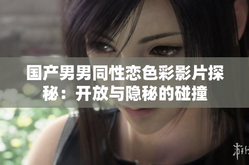 国产男男同性恋色彩影片探秘：开放与隐秘的碰撞