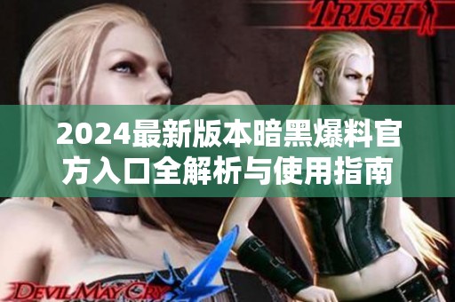 2024最新版本暗黑爆料官方入口全解析与使用指南