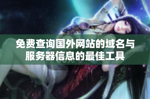 免费查询国外网站的域名与服务器信息的最佳工具
