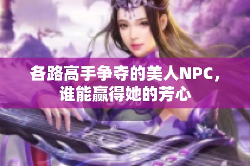 各路高手争夺的美人NPC，谁能赢得她的芳心