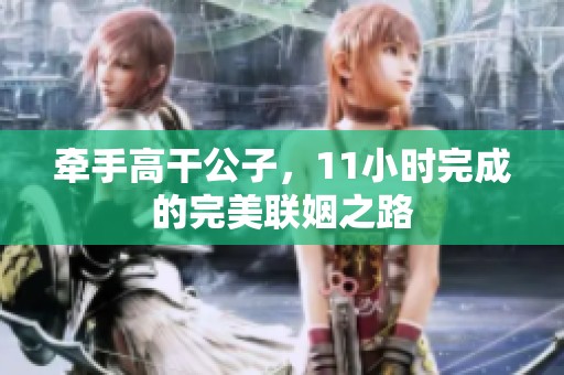 牵手高干公子，11小时完成的完美联姻之路