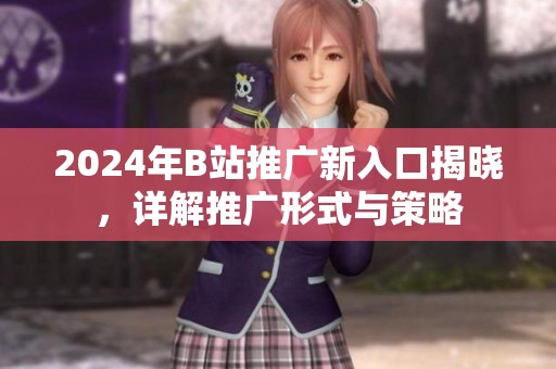 2024年B站推广新入口揭晓，详解推广形式与策略
