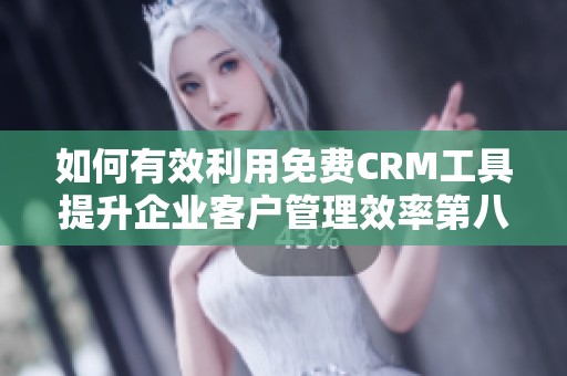 如何有效利用免费CRM工具提升企业客户管理效率第八集