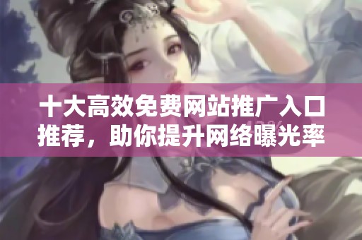 十大高效免费网站推广入口推荐，助你提升网络曝光率