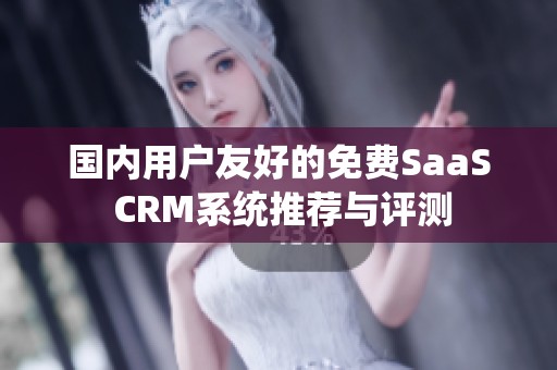 国内用户友好的免费SaaS CRM系统推荐与评测 国内用户友好的免费SaaS CRM系统推荐与评测