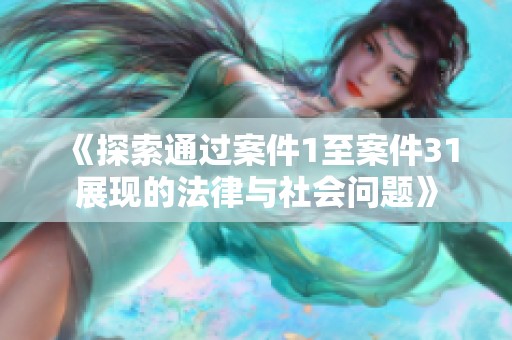 《探索通过案件1至案件31展现的法律与社会问题》