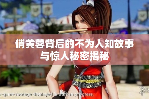 俏黄蓉背后的不为人知故事与惊人秘密揭秘