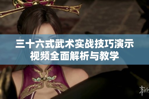 三十六式武术实战技巧演示视频全面解析与教学