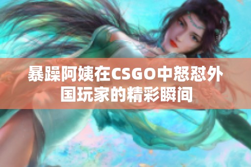 暴躁阿姨在CSGO中怒怼外国玩家的精彩瞬间
