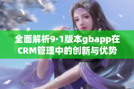 全面解析9·1版本gbapp在CRM管理中的创新与优势