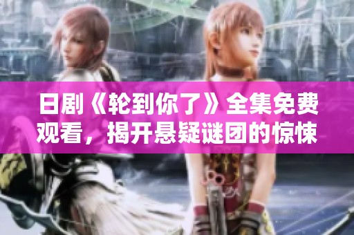 日剧《轮到你了》全集免费观看，揭开悬疑谜团的惊悚之旅