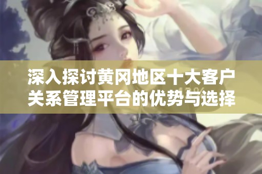 深入探讨黄冈地区十大客户关系管理平台的优势与选择指南