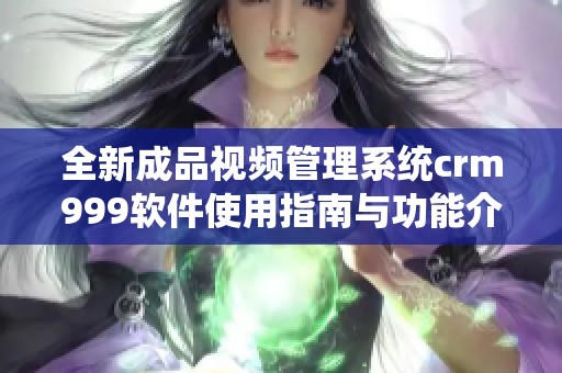 全新成品视频管理系统crm999软件使用指南与功能介绍