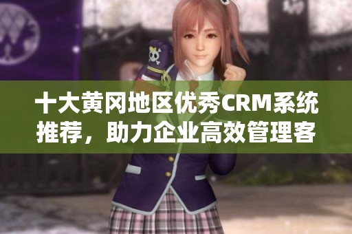 十大黄冈地区优秀CRM系统推荐，助力企业高效管理客户关系
