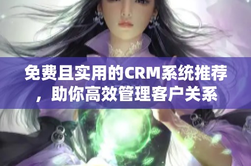 免费且实用的CRM系统推荐，助你高效管理客户关系