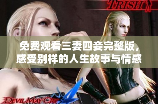 免费观看三妻四妾完整版，感受别样的人生故事与情感纠葛