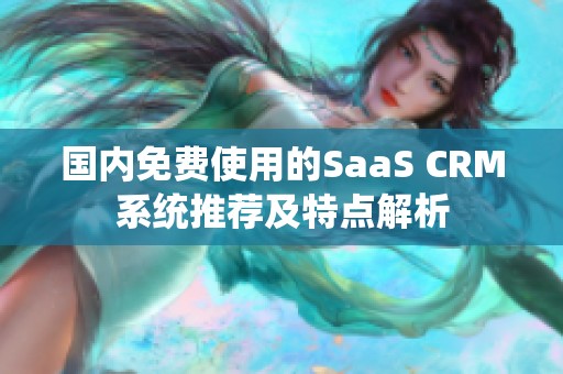 国内免费使用的SaaS CRM系统推荐及特点解析
