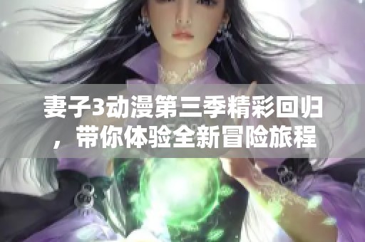 妻子3动漫第三季精彩回归，带你体验全新冒险旅程