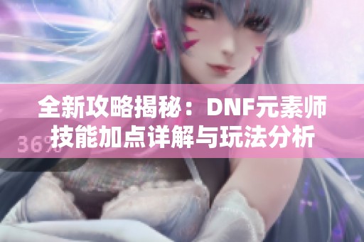 全新攻略揭秘：DNF元素师技能加点详解与玩法分析