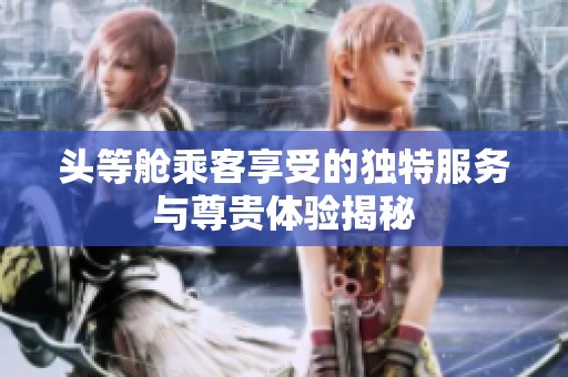 头等舱乘客享受的独特服务与尊贵体验揭秘