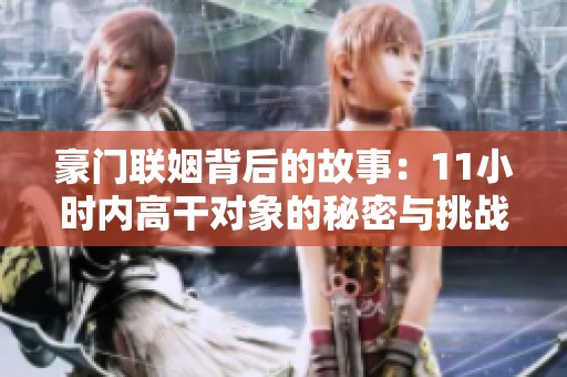 豪门联姻背后的故事：11小时内高干对象的秘密与挑战
