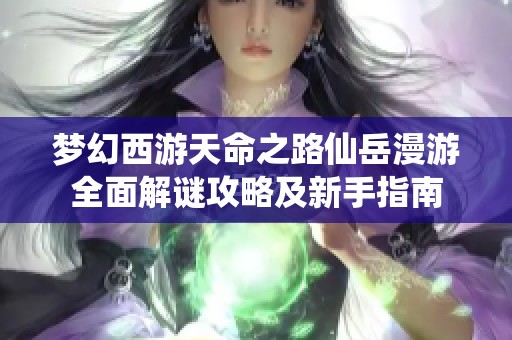 梦幻西游天命之路仙岳漫游全面解谜攻略及新手指南