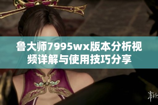 鲁大师7995wx版本分析视频详解与使用技巧分享