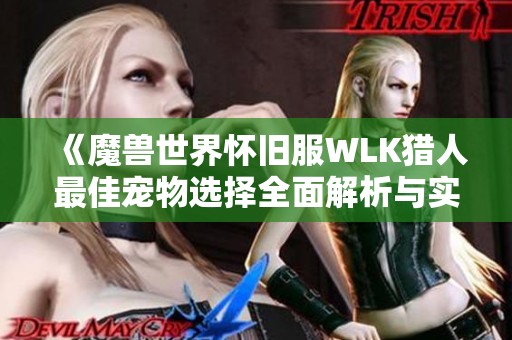 《魔兽世界怀旧服WLK猎人最佳宠物选择全面解析与实战策略分享》