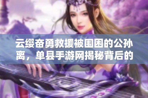 云缨奋勇救援被围困的公孙离，单县手游网揭秘背后的感人故事