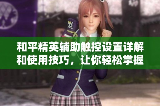 和平精英辅助触控设置详解和使用技巧，让你轻松掌握游戏操作方法