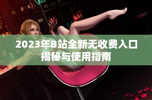 2023年B站全新无收费入口揭秘与使用指南