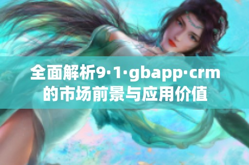 全面解析9·1·gbapp·crm的市场前景与应用价值