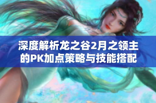 深度解析龙之谷2月之领主的PK加点策略与技能搭配的商业智慧心得分享