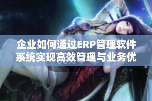企业如何通过ERP管理软件系统实现高效管理与业务优化