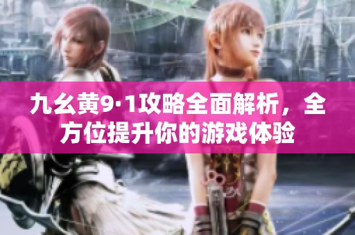 九幺黄9·1攻略全面解析，全方位提升你的游戏体验
