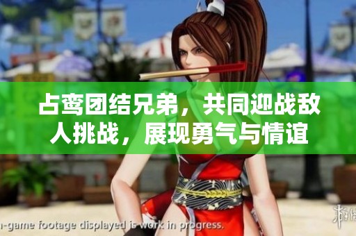 占鸾团结兄弟，共同迎战敌人挑战，展现勇气与情谊