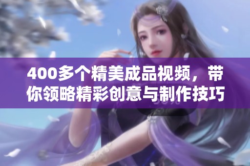 400多个精美成品视频，带你领略精彩创意与制作技巧