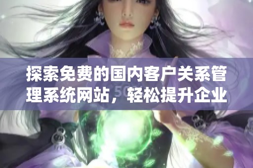 探索免费的国内客户关系管理系统网站，轻松提升企业管理效能