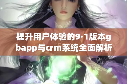 提升用户体验的9·1版本gbapp与crm系统全面解析